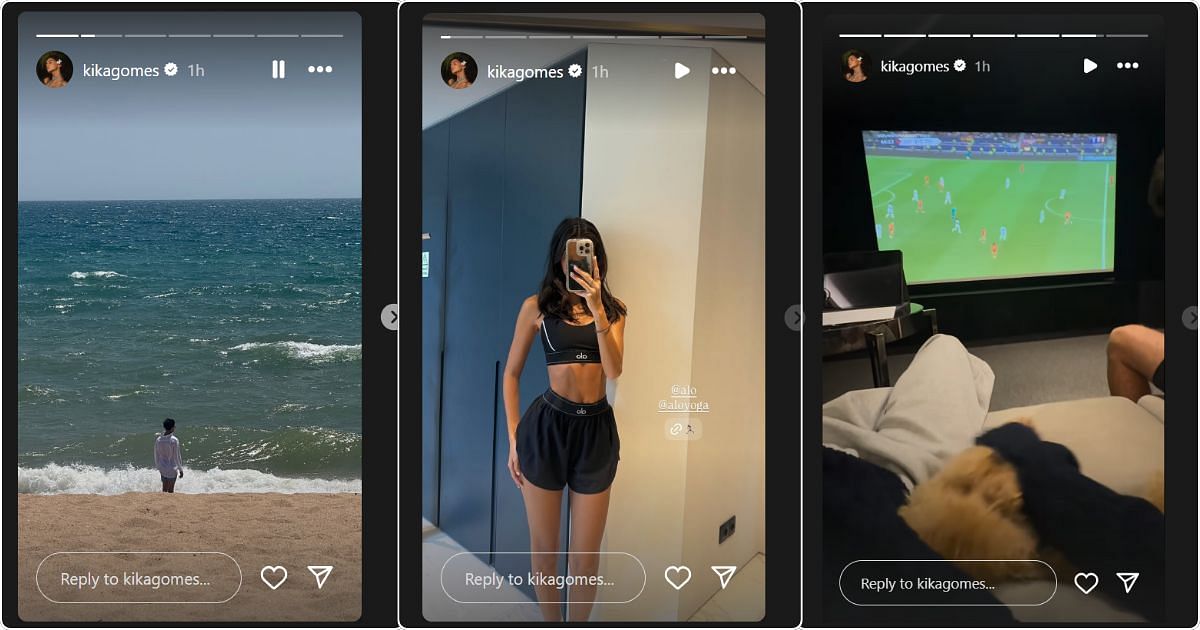 Pierre Gasly's girlfriend, Francisca ‘Kika’ Gomes, shared photos from her getaway on social media. Images: @franciscagomes via Instagram